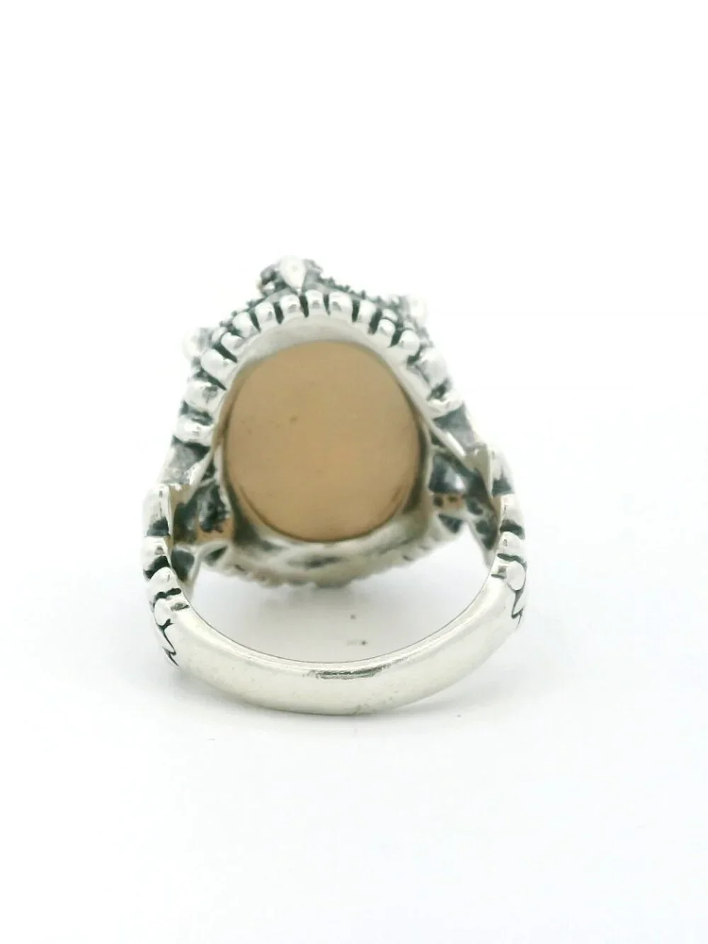 Carolyn Pollack Sterling Pink Stone Cocktail Ring - Size 10